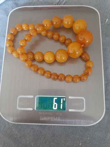 Collier ancien ambre art deco - ancien,