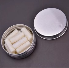 Boîte rangement avec Cotons Paraffine. randonnée bushcraft survie trekking 