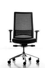 Fauteuil de direction chaise de bureau MONTERAY noir chaise avec roulettes
