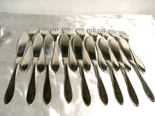 ?? 18 COUVERT SUÉDOIS GENSE ALP MÉTAL ARGENTE COUTEAU FOURCHETTE VINTAGE 70