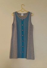 Mini Robe / Tunique grise / bleue laine  S   MITZU