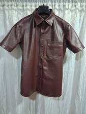 Chemise décontractée en cuir