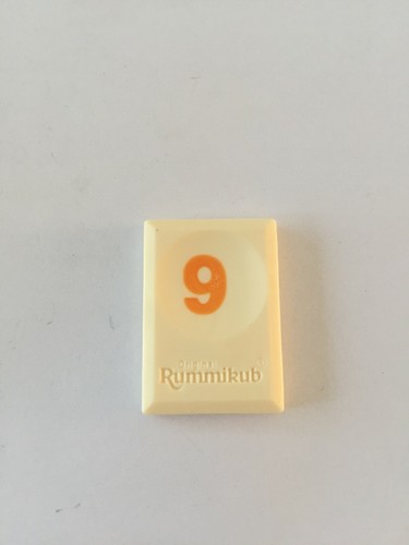Tuile chiffre neuf orange - tuile, 9
