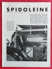Publicité de Presse: Automobile Huile Moteur SPIDOLEINE - ill Soie JAPON 1930