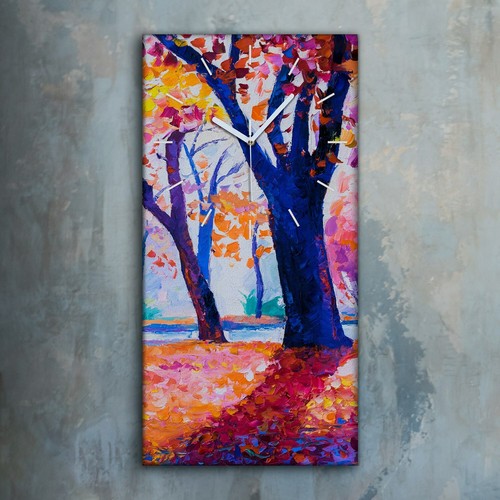 Horloge murale sur toile 30x60