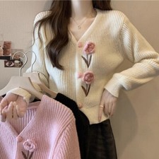 Femme Tricoté Manteau Pull