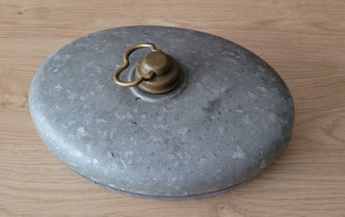 Ancienne bouillotte zinc - ancienne, en