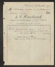 WATTRELOS (59) CHARBONS COKES BRIQUETTES BOULETS "J. HAZEBROUCK" en 1909