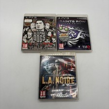 Lot 3 Jeux PS3 Sleeping Dogs Saints Row LA Noire Boîtes Action