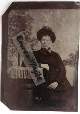 FERROTYPE photo femme avec