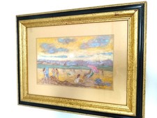 Aquarelle scene plage - aquarelle, de