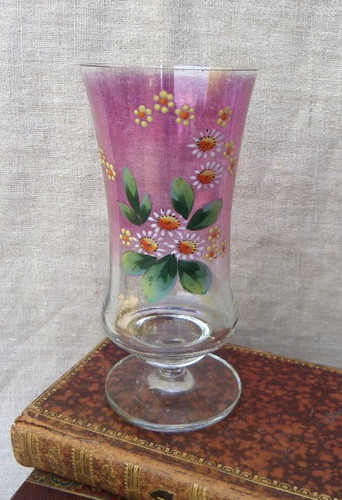 Ancien verre vase en - vase,