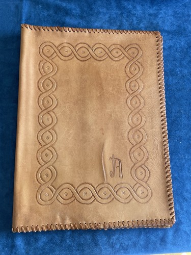 Couvre livre cuir - vintage,