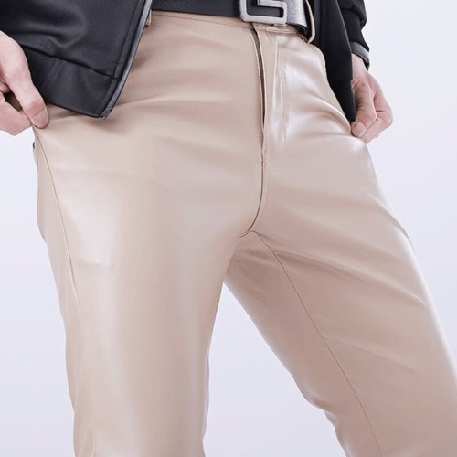 Hommes faux cuir pantalon - cuir,
