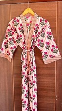 Indien Rose Coton Floral Robe
