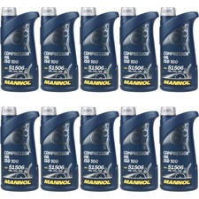 10X1 Litres Original MANNOL Huile De Compresseur ISO 100