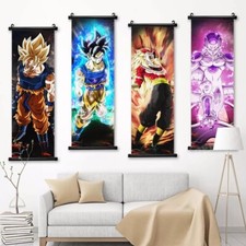 Tableau dragon ball toile imprimée avec cadre déroulant 90×30cm goku vegeta 