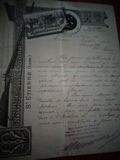 ARMURERIE CHASSE FUSIL  - FACTURE - SAINT ETIENNE DEP 42  ( ref 75 )