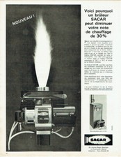 publicité Advertising 0521  1966  bloc-chaudière bruleur Sacar chauffage