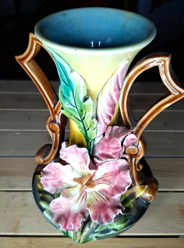 Ancien vase barbotine - ancien, en