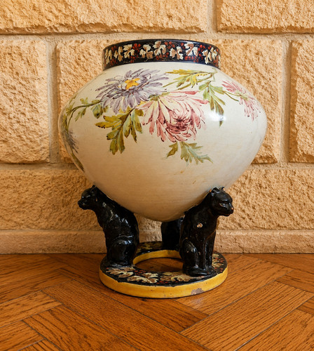 Grand cache pot faïence - cache-pot, en