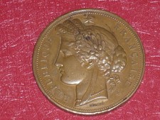 [Coll.J.DOMARD SPORTS] MEDAILLE BRONZE BATAILLON SCOLAIRE 1892 / Marianne Oudine