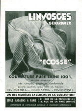 Publicité ancienne Linvosges  Gérardmer issue de magazine 1954