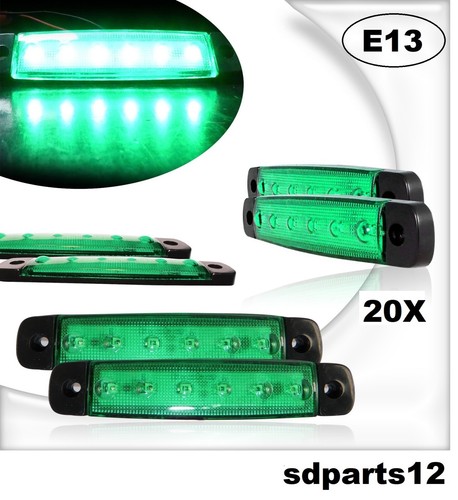 12v vert led feux - 20, x