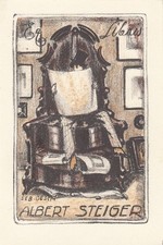Exlibris Livre Lithographie