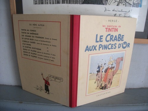 Tintin crabe aux pinces - aux,