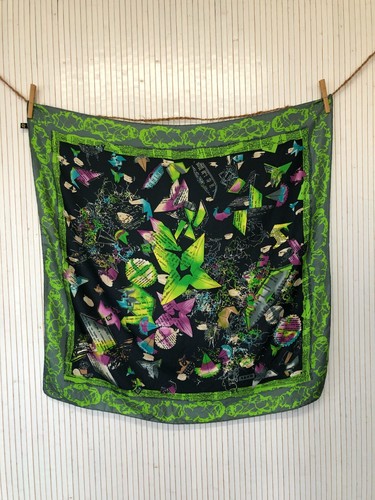 Foulard carré soie 90cm - de,