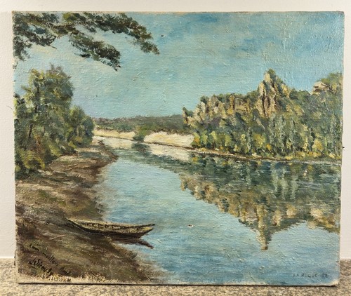 Huile sur toile - signée, et