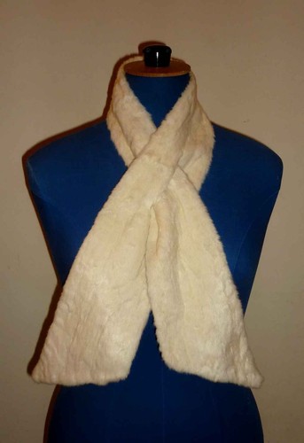 Echarpe ancienne fourrure - echarpe,