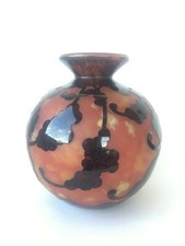 vase Schneider décor "perlière" vers 1925-27 LE VERRE FRANCAIS art déco 