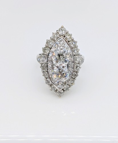 Bague marquise blanc - bague,