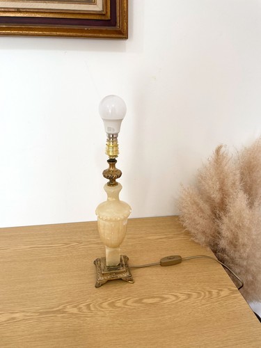 Lampe ancienne onyx et - lampe,