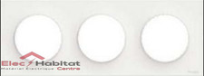 Plaque triple Odace Style entraxe 71mm blanc Schneider S520706