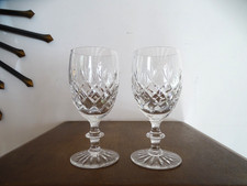 2 verres à vin cristal taillé CRISTALLERIE DE LORRAINE signés - 13,5 cm
