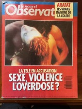 Magazine Le Nouvel Observateur  27/04/1989; Sexe, Violence, Télé, l'overdose