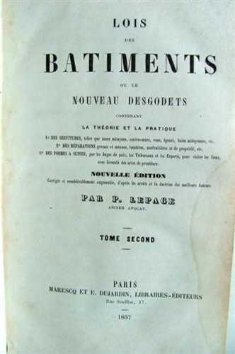 1857 lois batiments maison - batiments,