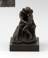 9937070  Rodin bronze Liebende " LE BAISER " H13, 5cm