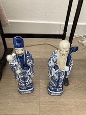 Blue And White Figurines Chinoise