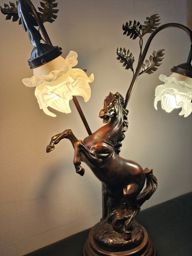 Grande lampe vintage cheval