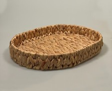 PLATEAU OVALE en Jacinthe d'Eau Fait main 40 x 28 x 5,5cm