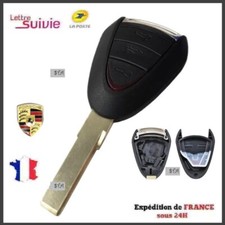 BOITIER Coque Clé CLEF PLIP Télécommande PORSCHE BOXSTER 911 997 CAYMAN 3 BOUTON