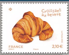 New timbre french olfactif stamp bakery Croissant au beurre neuf** MNH