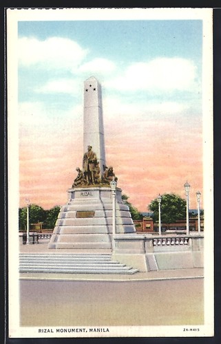 Carte postale manille - manille,, rizal
