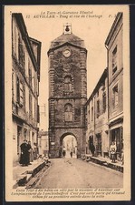 CPA Auvillar, Tour et rue de