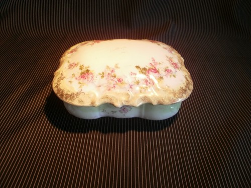 Old porcelain jewelry box - porcelain,