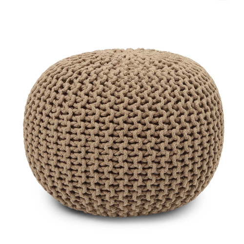 Round pouf ottoman hand - ottoman,